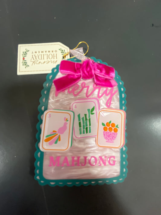 MERRY MAHJONG ACRYLIC ORNAMENT