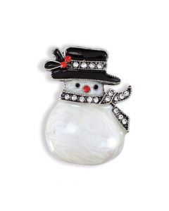 SNOWLADY WITH CRYSTALS PIN
