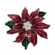 POINSETTIA WITH CENTER CRYSTALS PIN