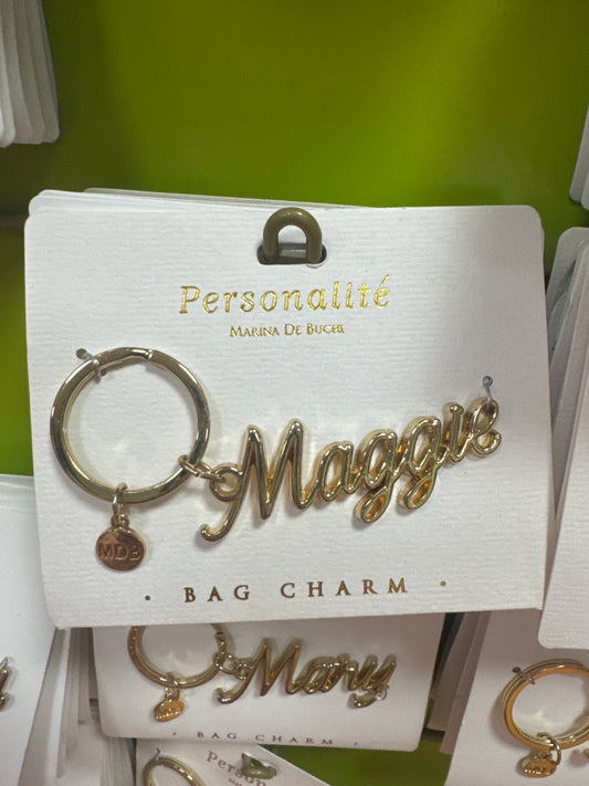 BAG CHARM KEYCHAIN - MAGGIE