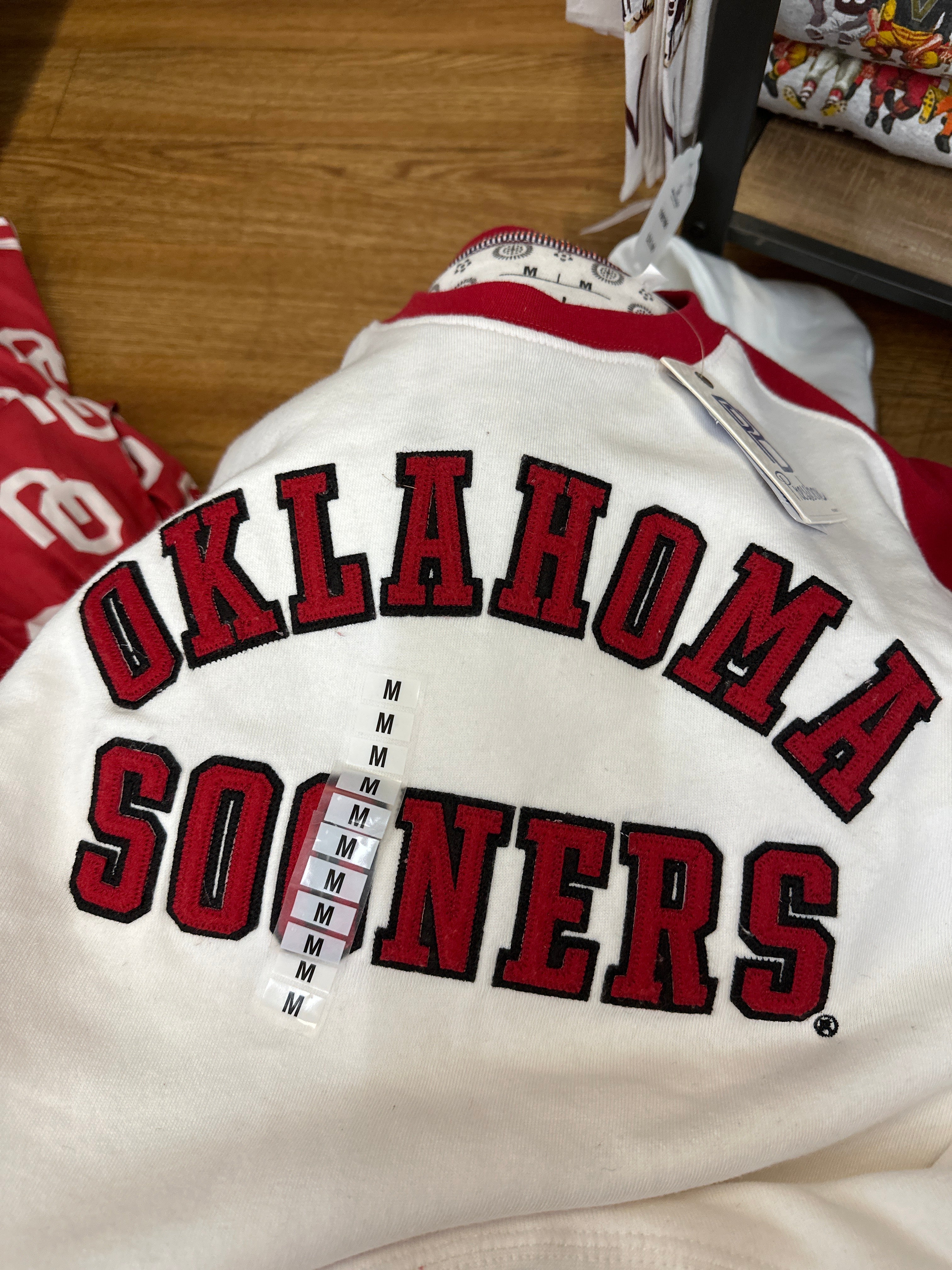 OU LOTUS - CRIMSON/WHITE CROP SWEATSHIRT