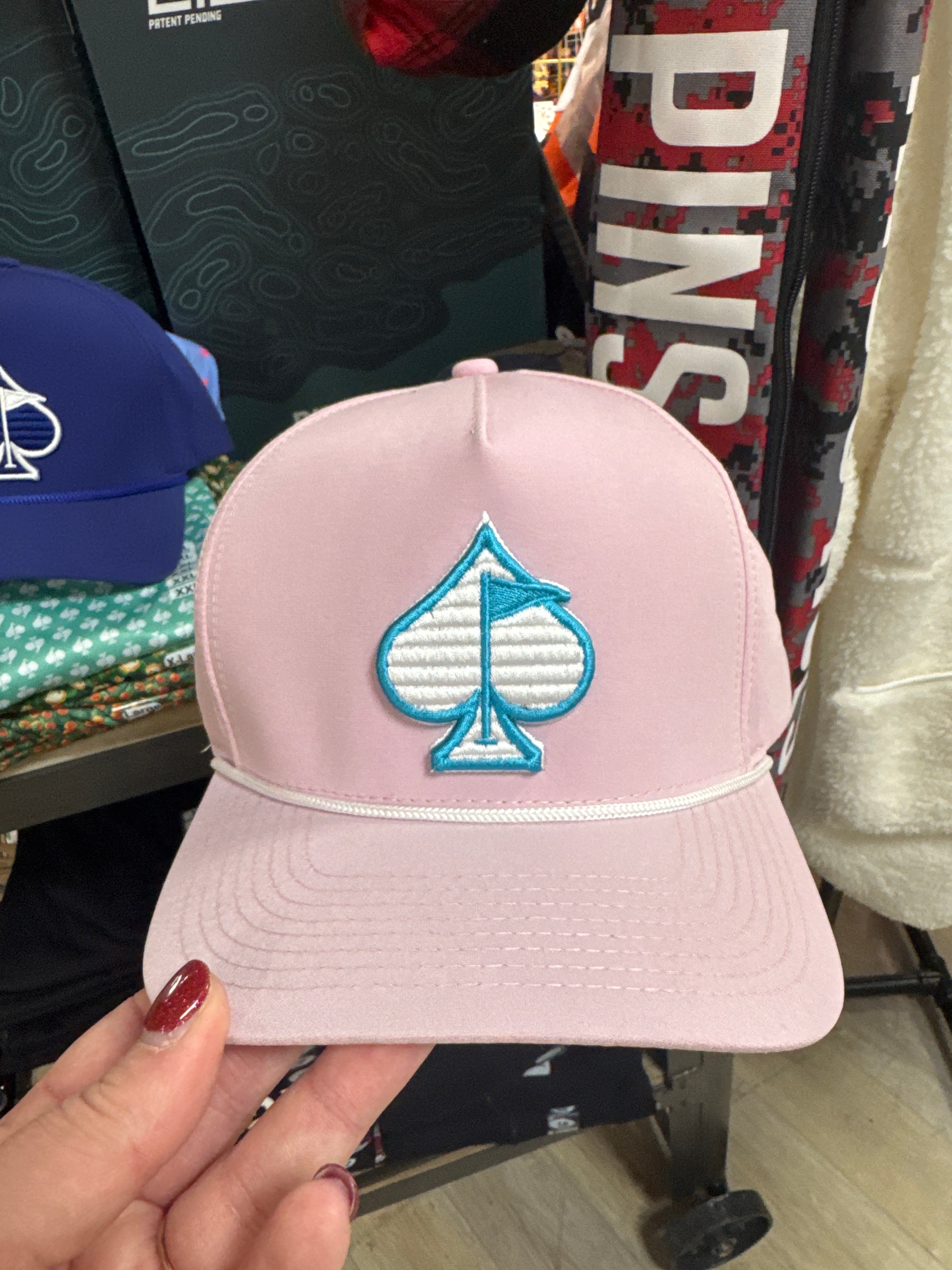 FAIRWAY WAVE & SPADE ROPE HAT - PINK