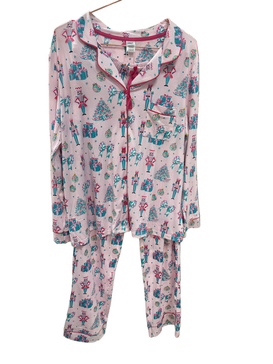 EL SUGARPLUM NUTCRACKER BUTTON DOWN LOUNGEWEAR SET