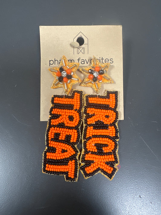 BEADED TRICK OR TREAT EARRINGS