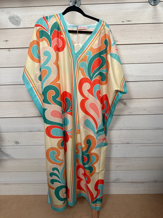 MOO-MOO DRESS W/TEAL/RED/ORANGE DETAIL