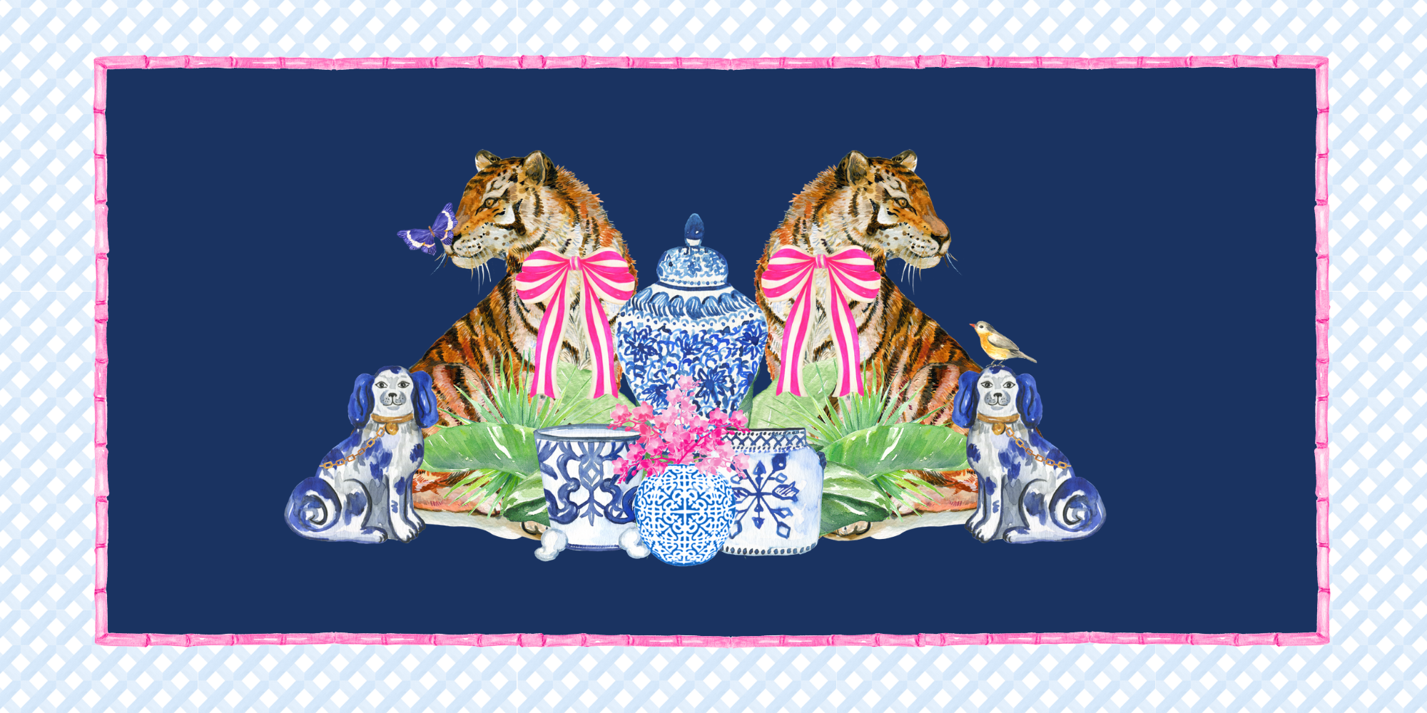 CHINOISERIE trinket tray insert set of 5