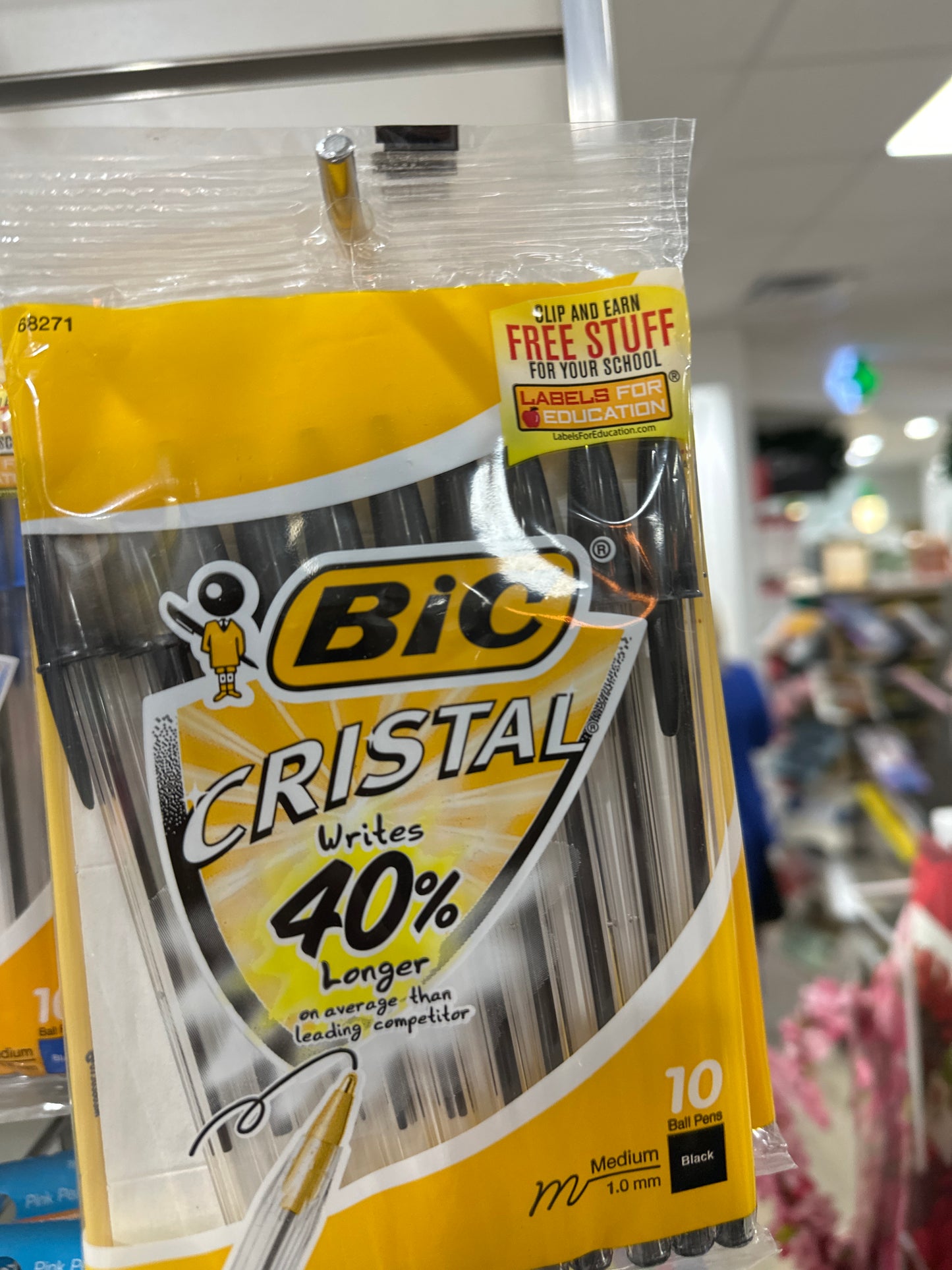 BIC CRYSTL PEN BLK 10PK