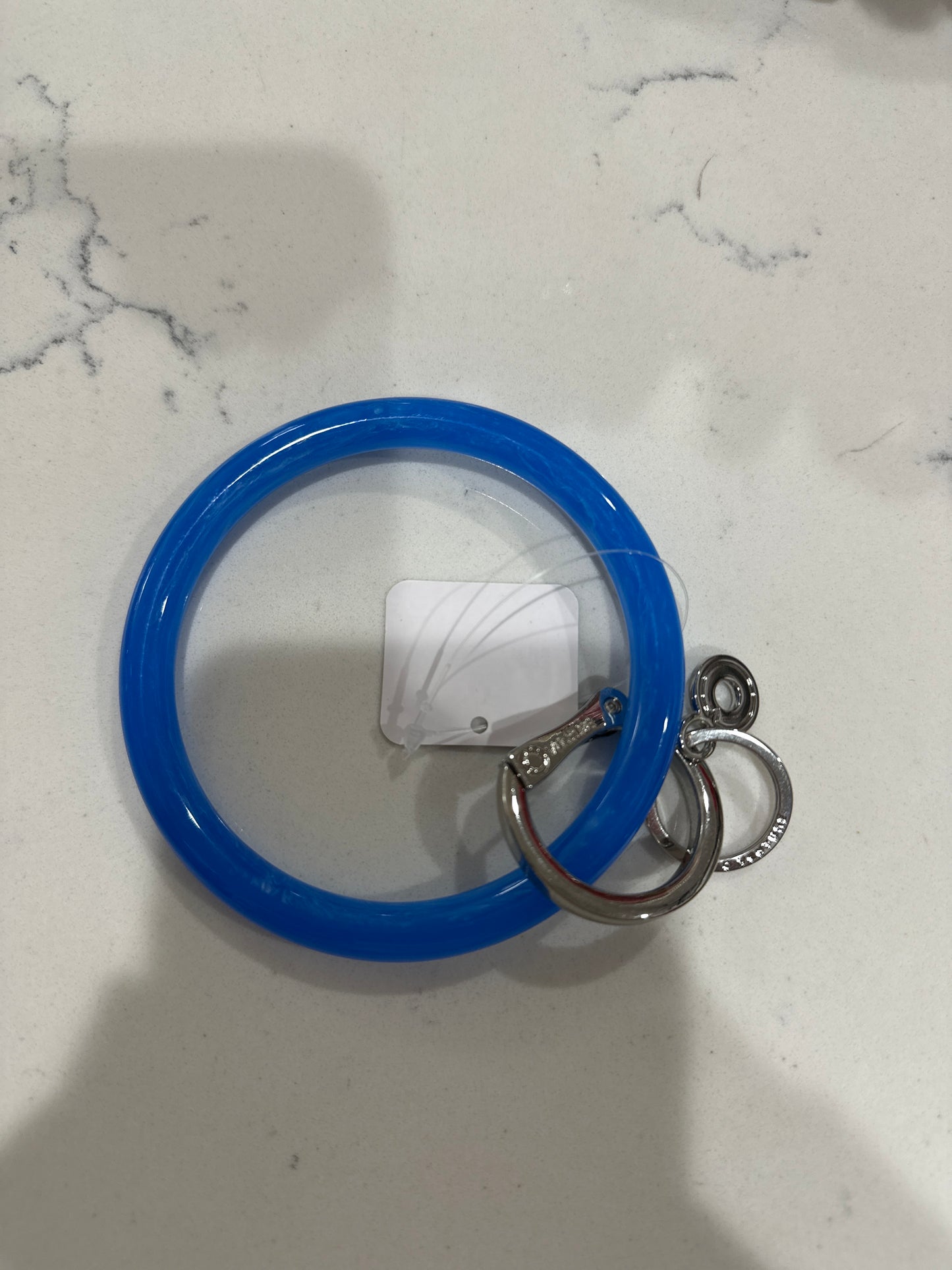 RESIN BIG O KEY RING - PEACOCK