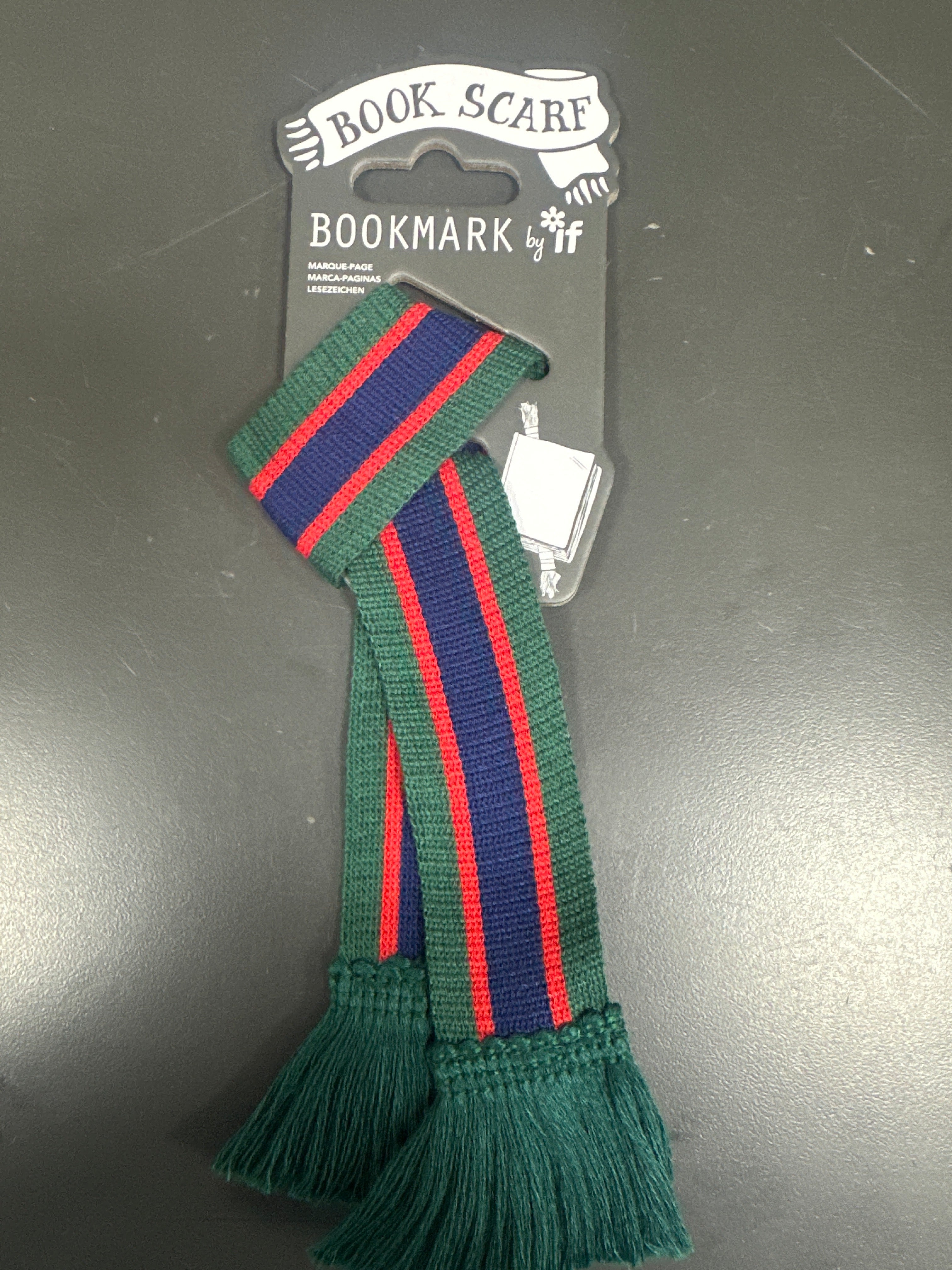BOOK SCARF BOOKMARK -  CLASSIC COLOURS