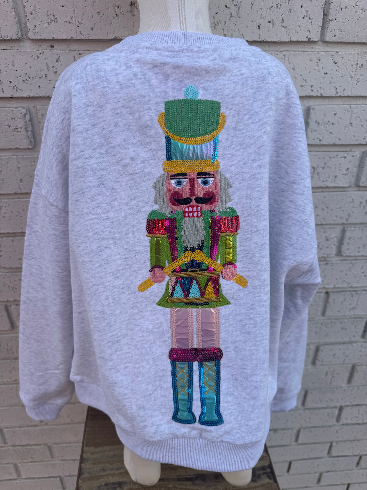 Youth Grey Colorblock Drummer Nutcracker Sweatshirt