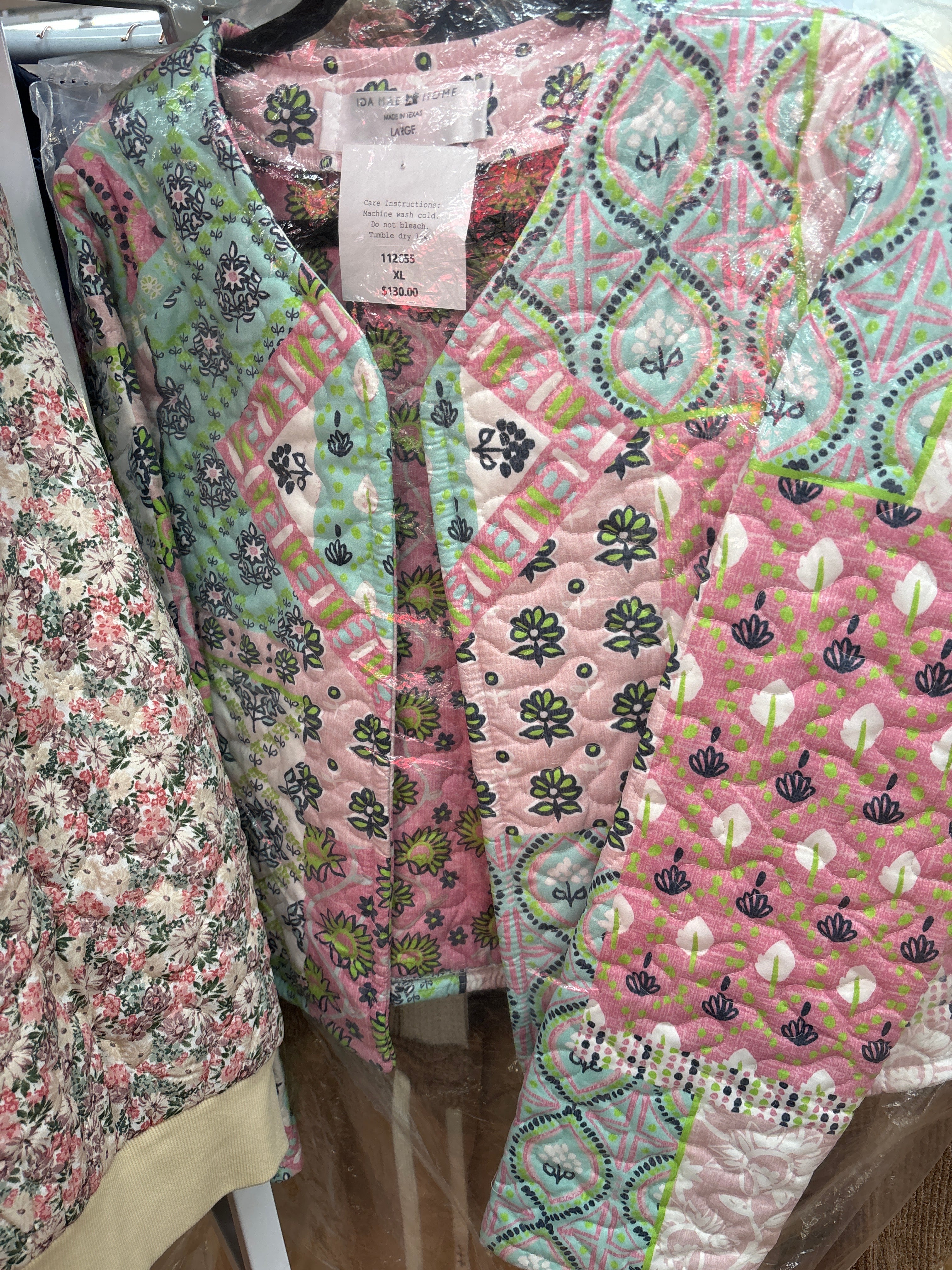 CROPPED JACKET LARAMIE PATCHWORK LIGHT BLUE - XL