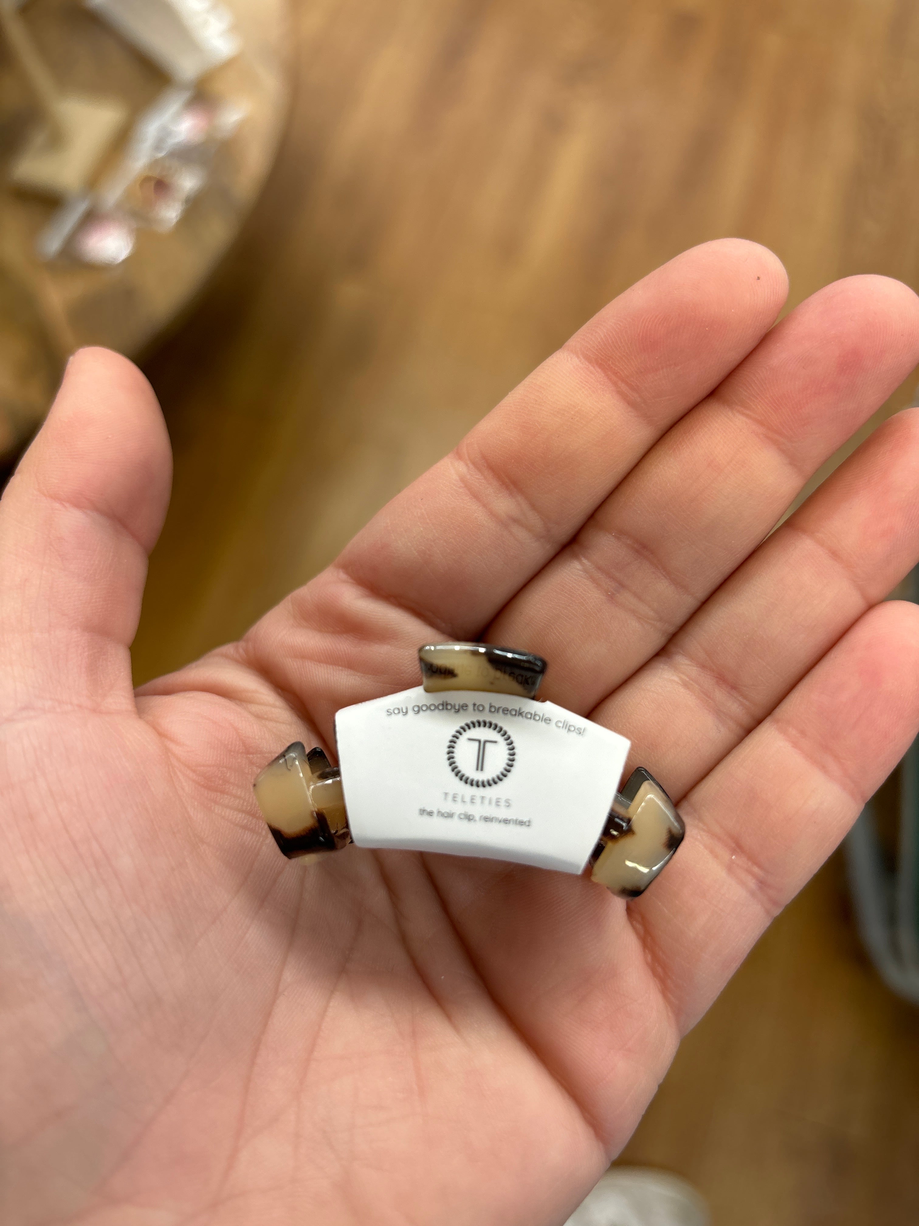 TELETIES HAIR CLIP - TINY - BLONDE TORTOISE