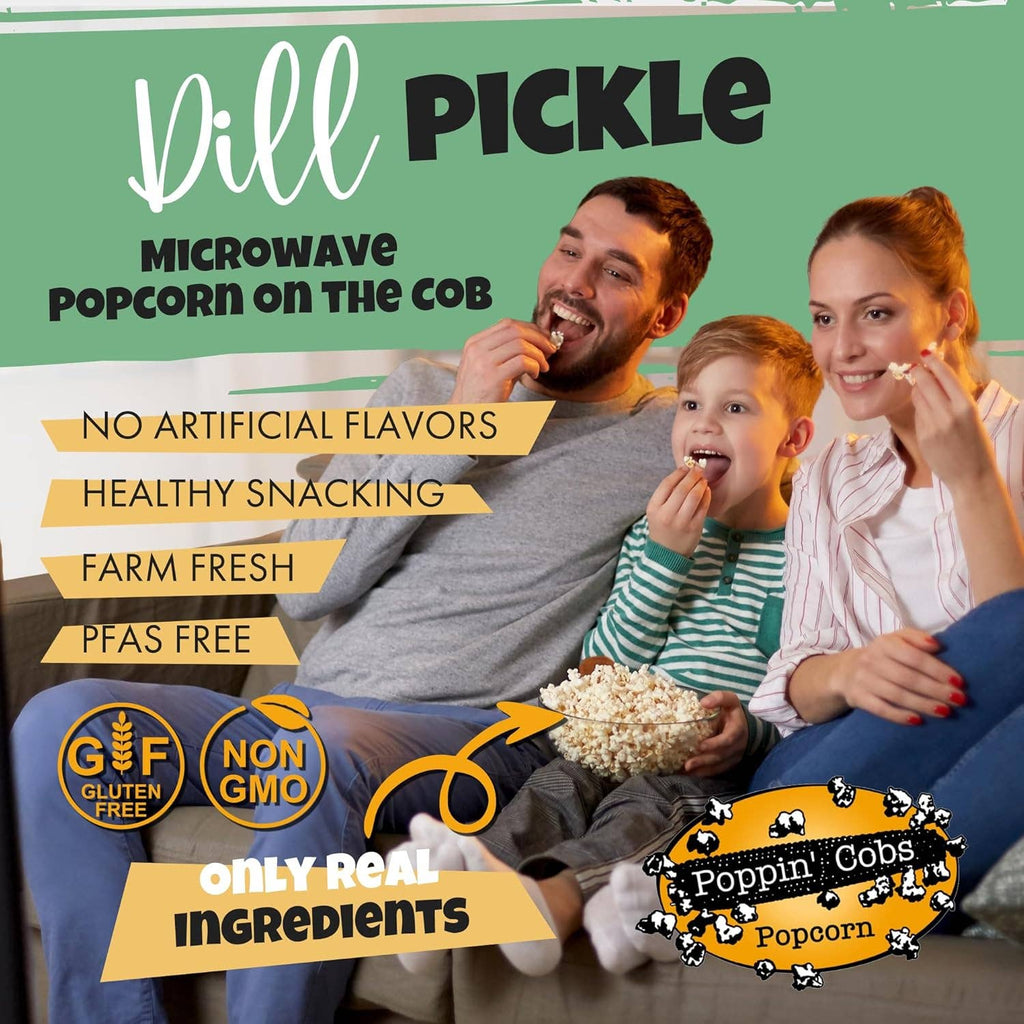 Popcorn on the Cob with Dill Pickle Seasoning