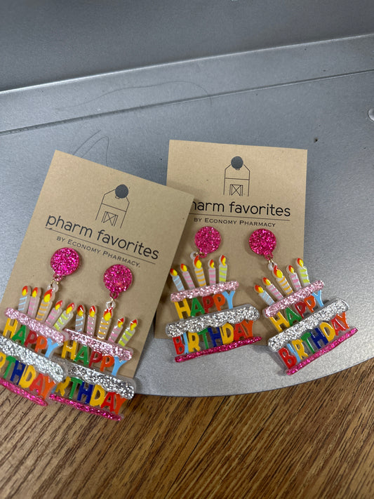 HAPPY BIRTHDAY STACKED EARRINGS