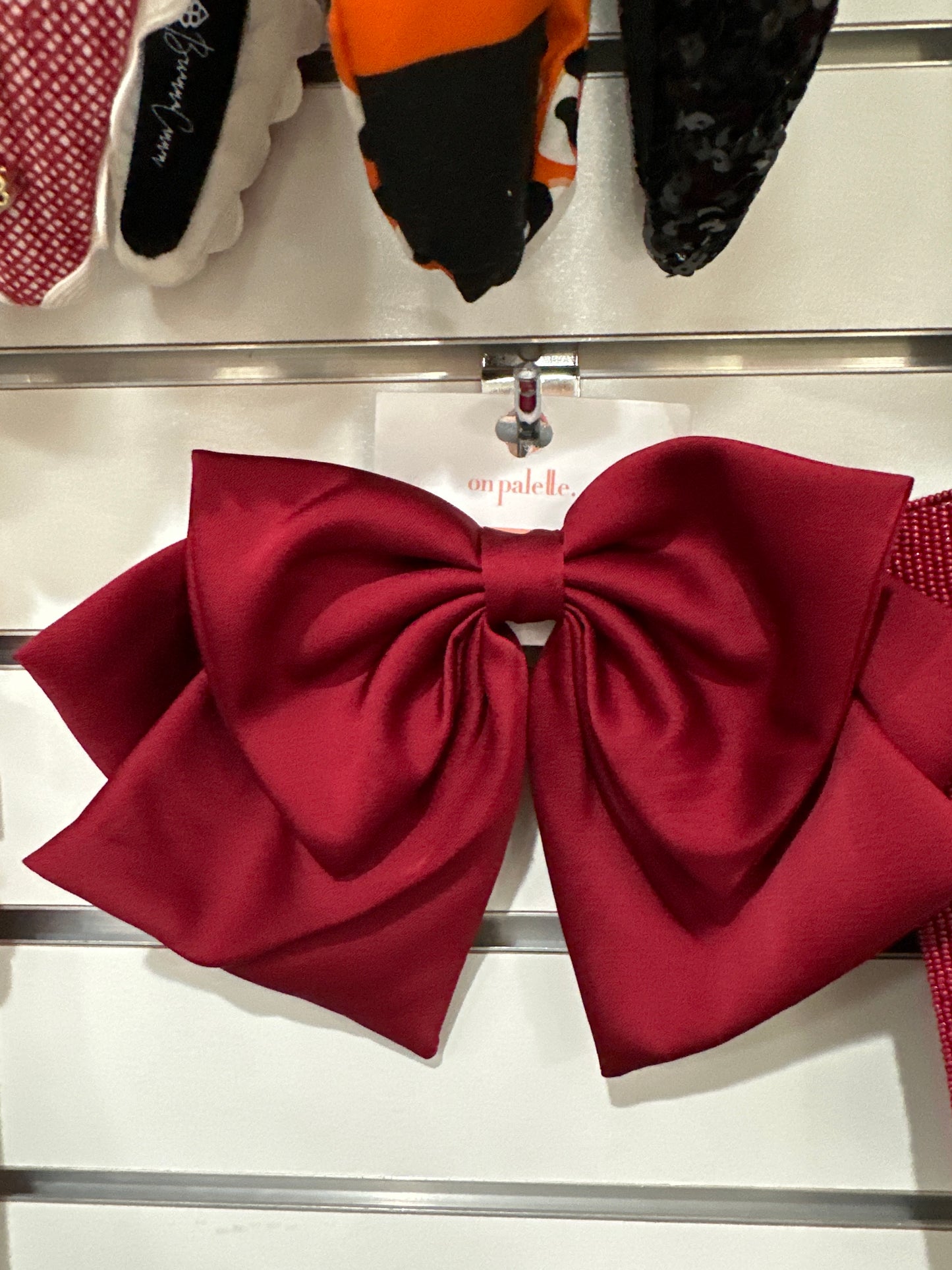BURGUNDY BOW
