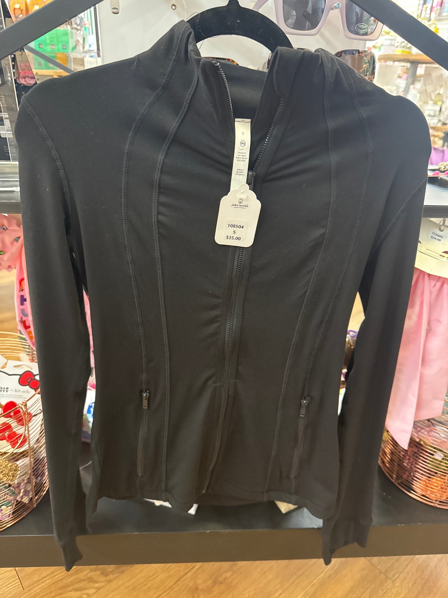 FITTED ZIP-UP BUTTER JACKET - BLACK - S