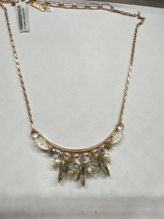 MARIANA NECKLACE-RG-CLUSTER W/ SPADES CLR/PRL/WHT