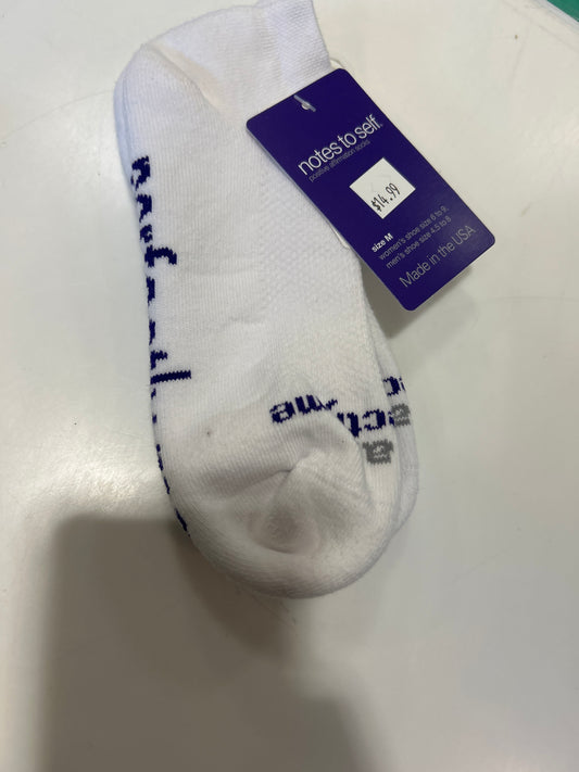 SOCKS- WHITE AND PURPLE-PERFECTLY ME -MED