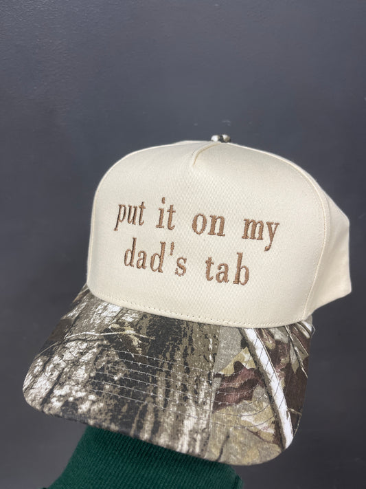 IVORY/CAMO HAT - PUT IT ON MY DAD'S TAB
