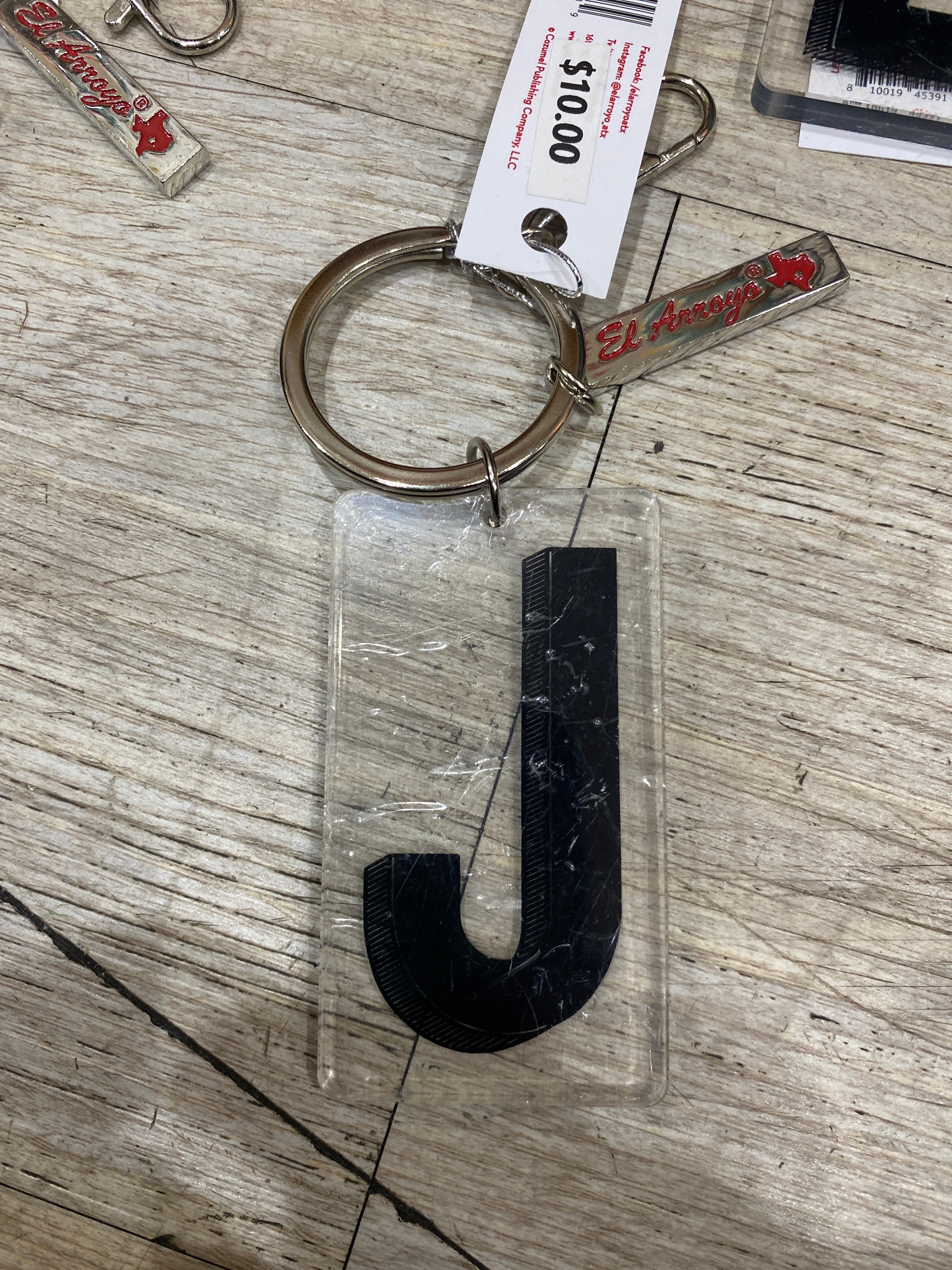 MARQUEE LETTER KEYCHAIN - J