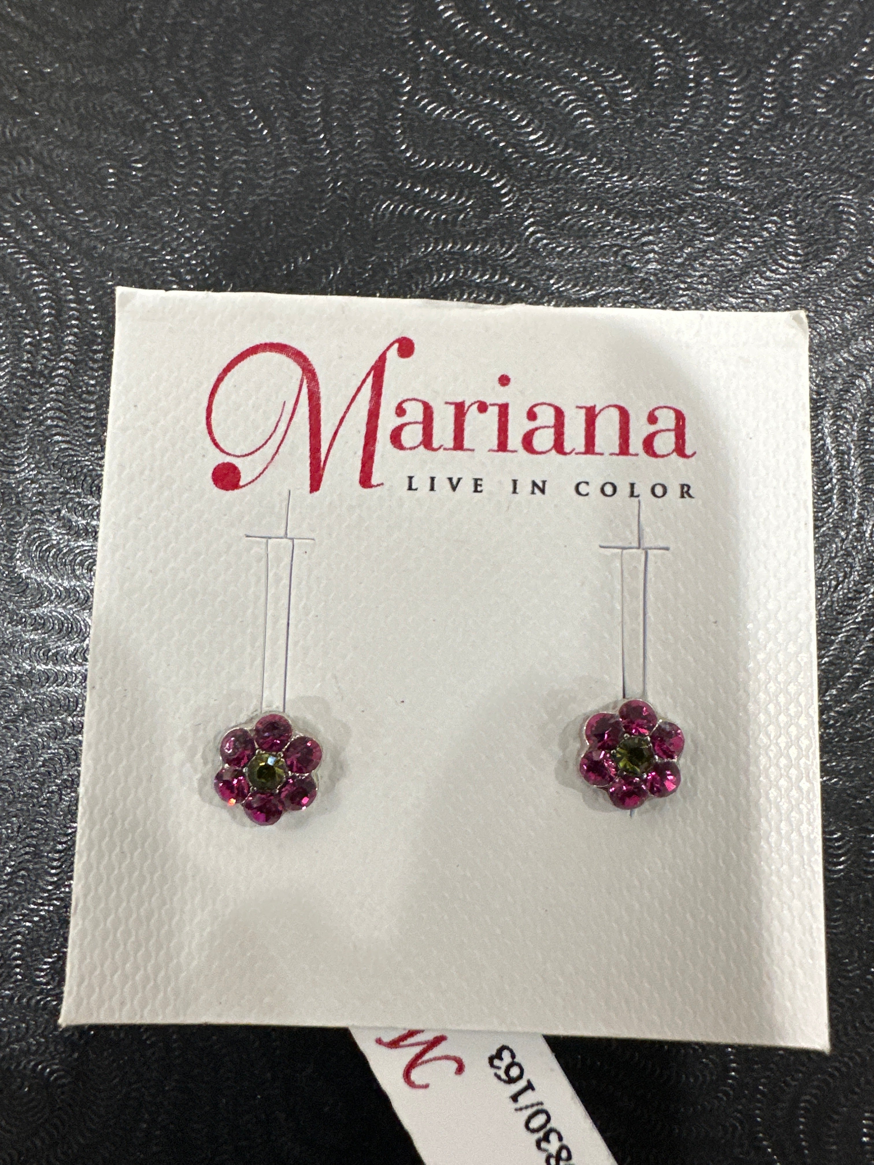 MARIANA EARRINGS -SLVR - SM FLOWER LTPINK/PNK