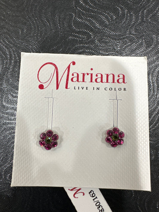 MARIANA EARRINGS -SLVR - SM FLOWER LTPINK/PNK