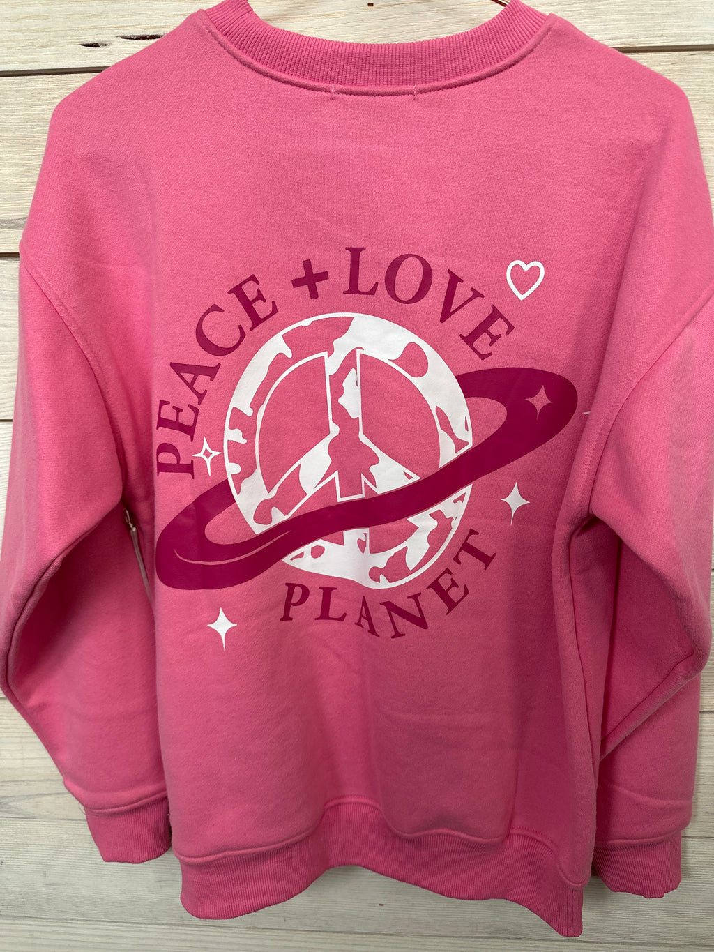 PEACE AND LOVE CREWNECK SWEATSHIRT