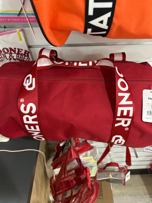 OKLAHOMA SOONERS ROUND DUFFLE BAG