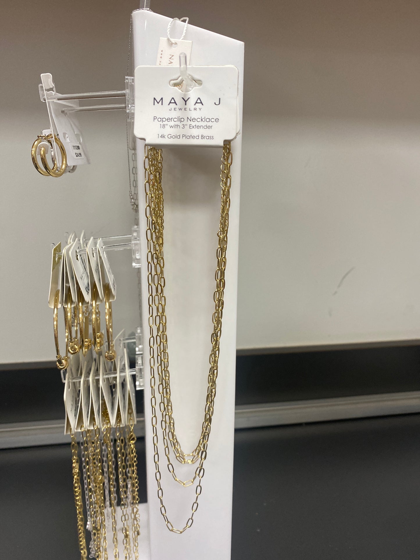 PAPERCLIP NECKLACE 18" - GOLD