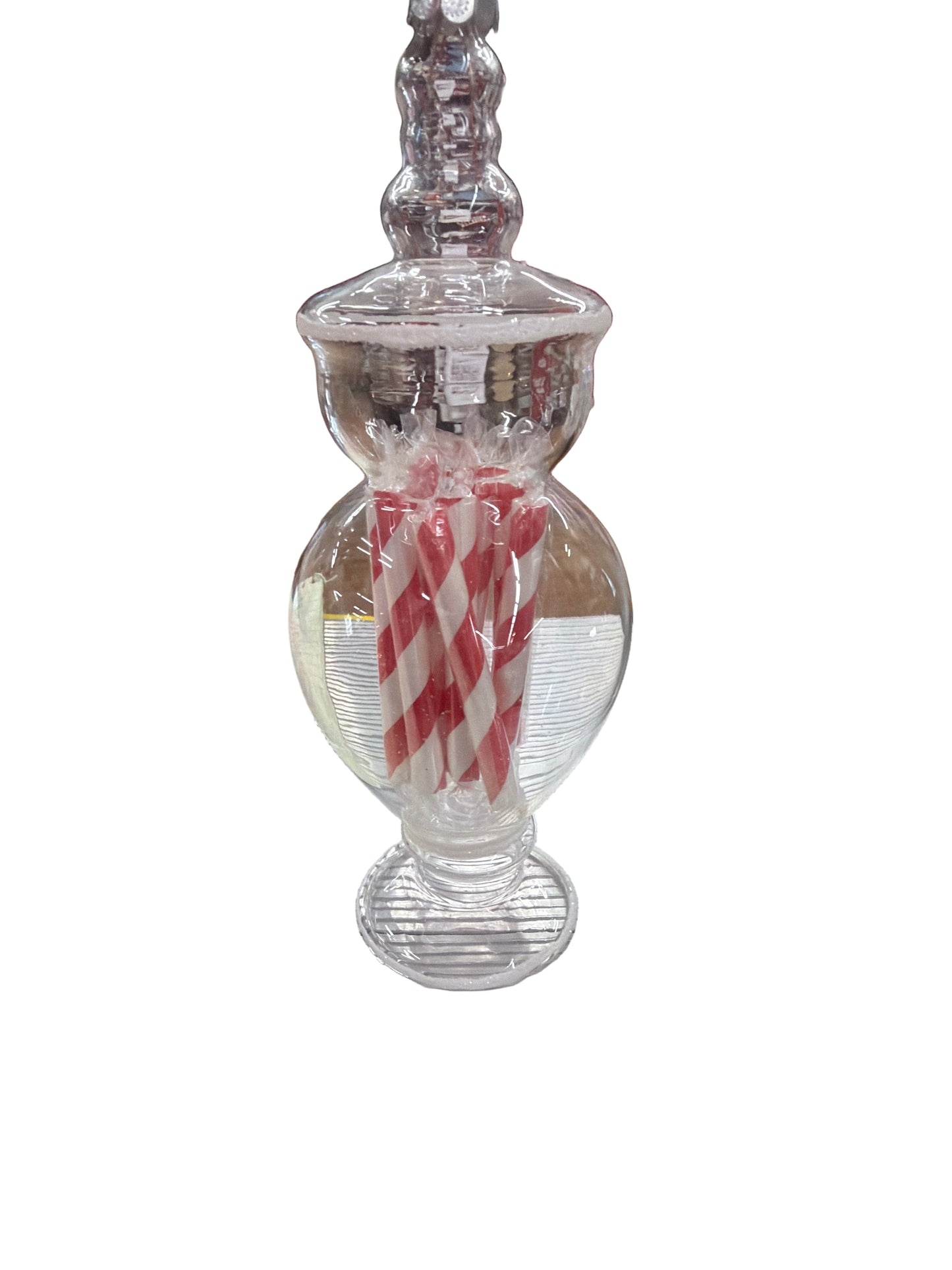 RAZ ORNAMENT-CANDY CANE STICK JAR