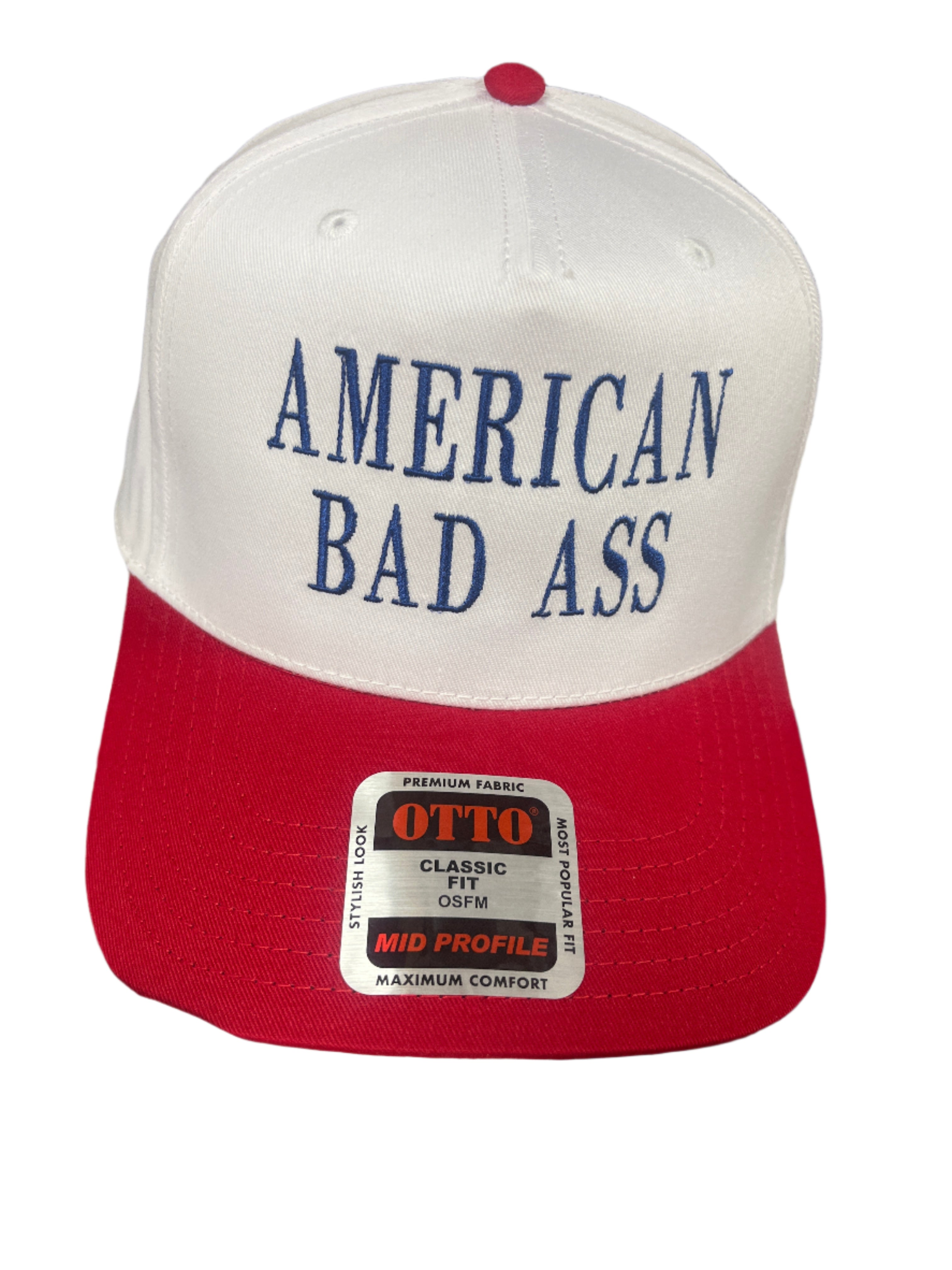 WHITE/RED HAT - AMERICAN BAD ASS