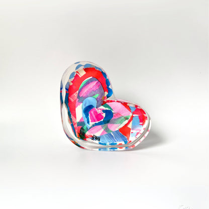 SCALLOPED HEART ACRYLIC BLOCK