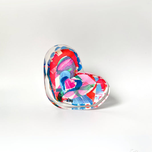 SCALLOPED HEART ACRYLIC BLOCK