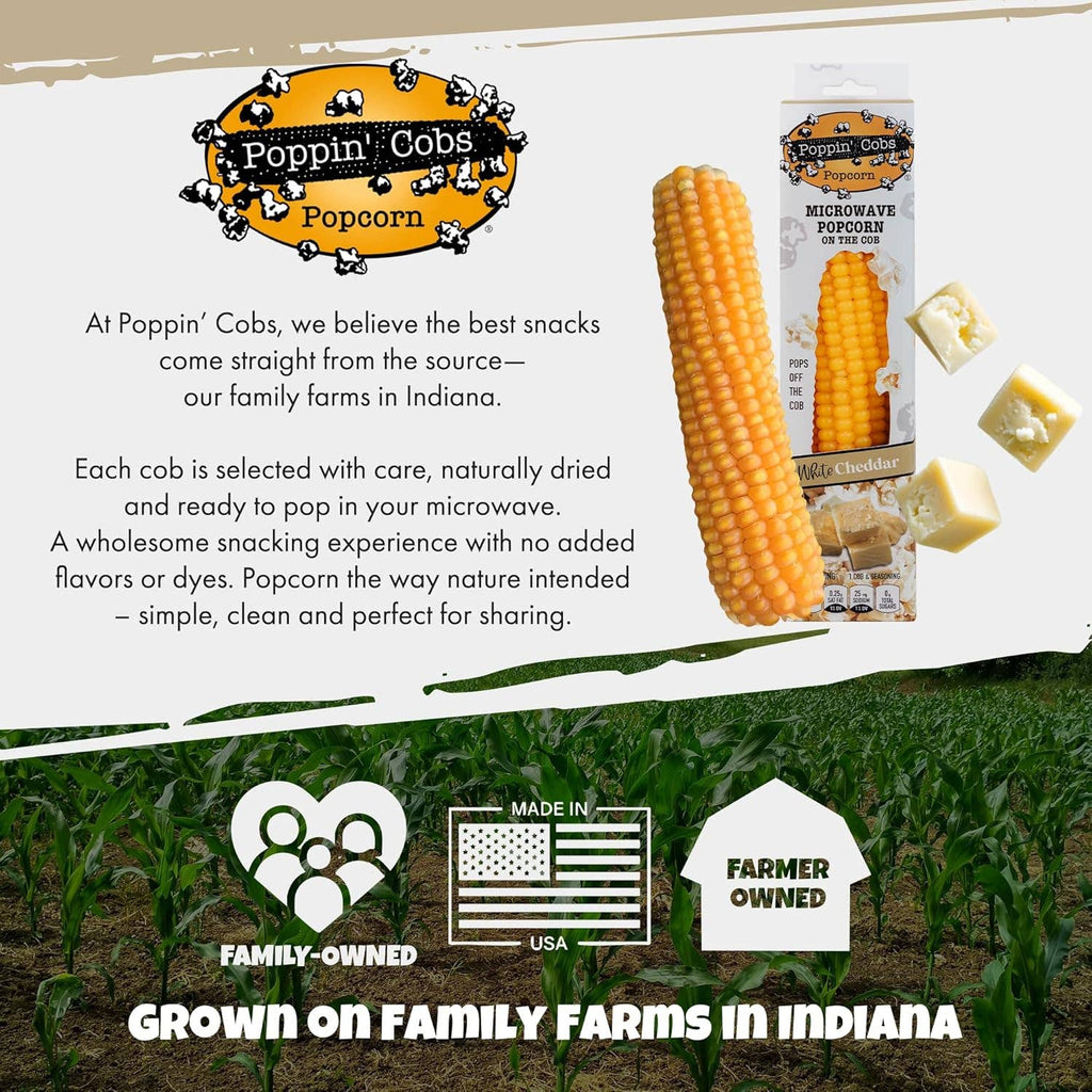 Popcorn on the Cob with White Cheddar Seasoning