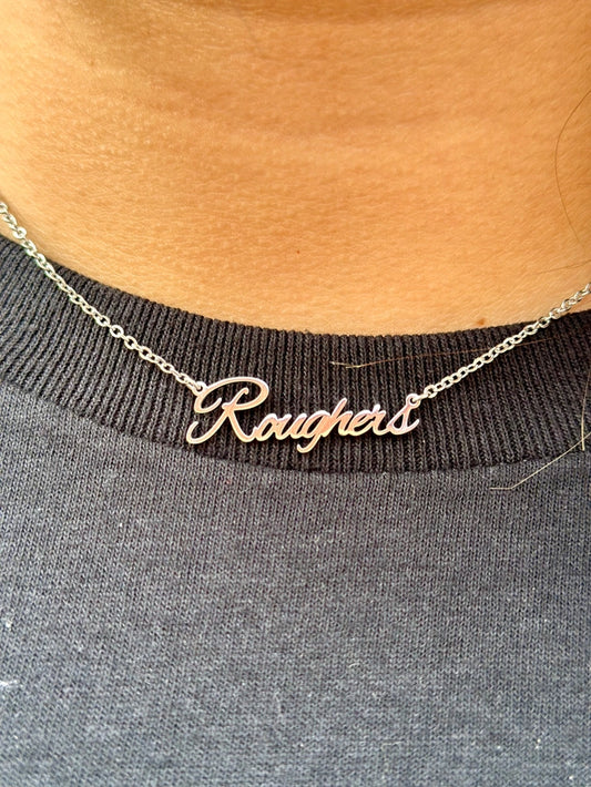 Roughers Script Necklace