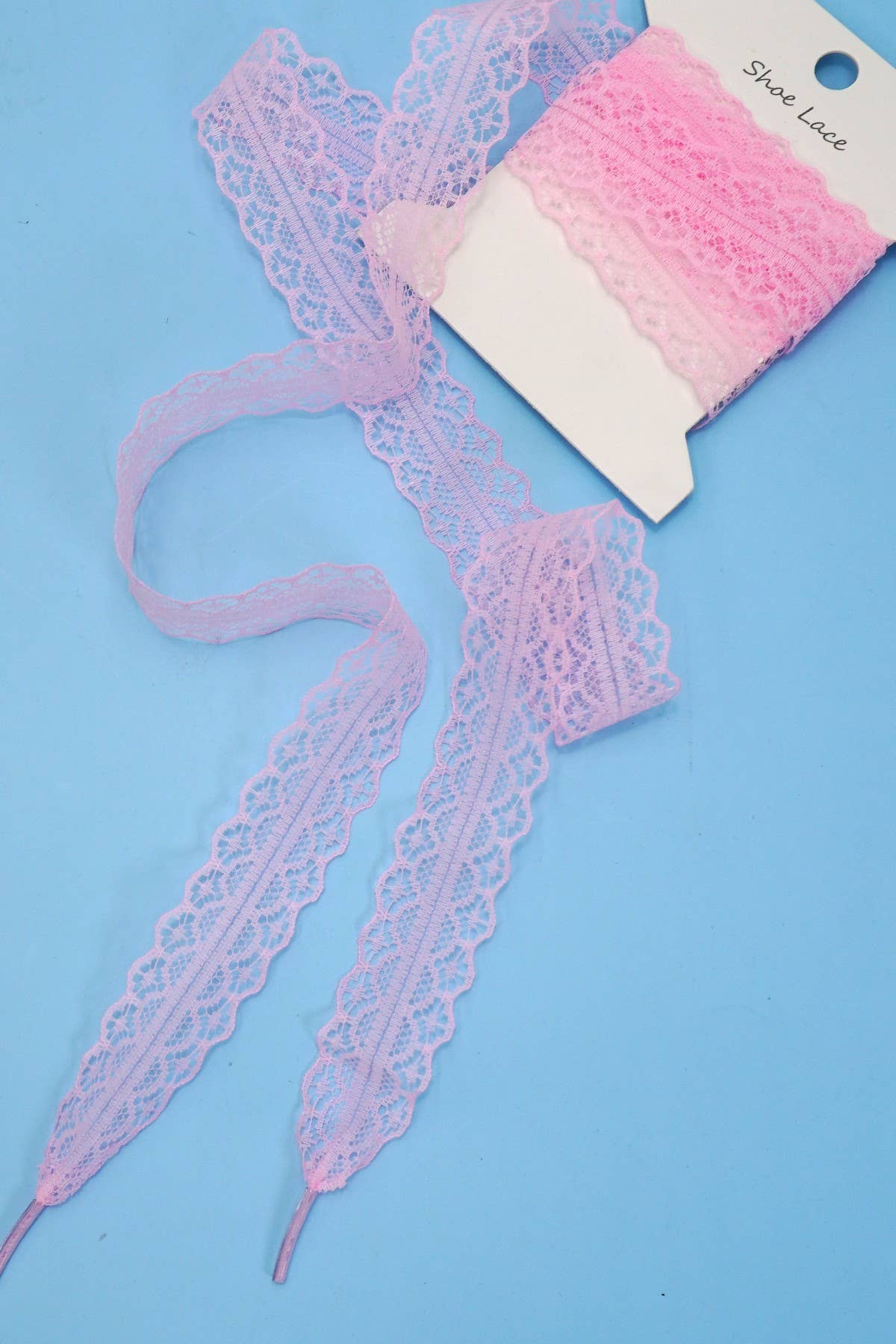 CHANTILLY LACE RIBBON BOW PAIR SHOE LACES