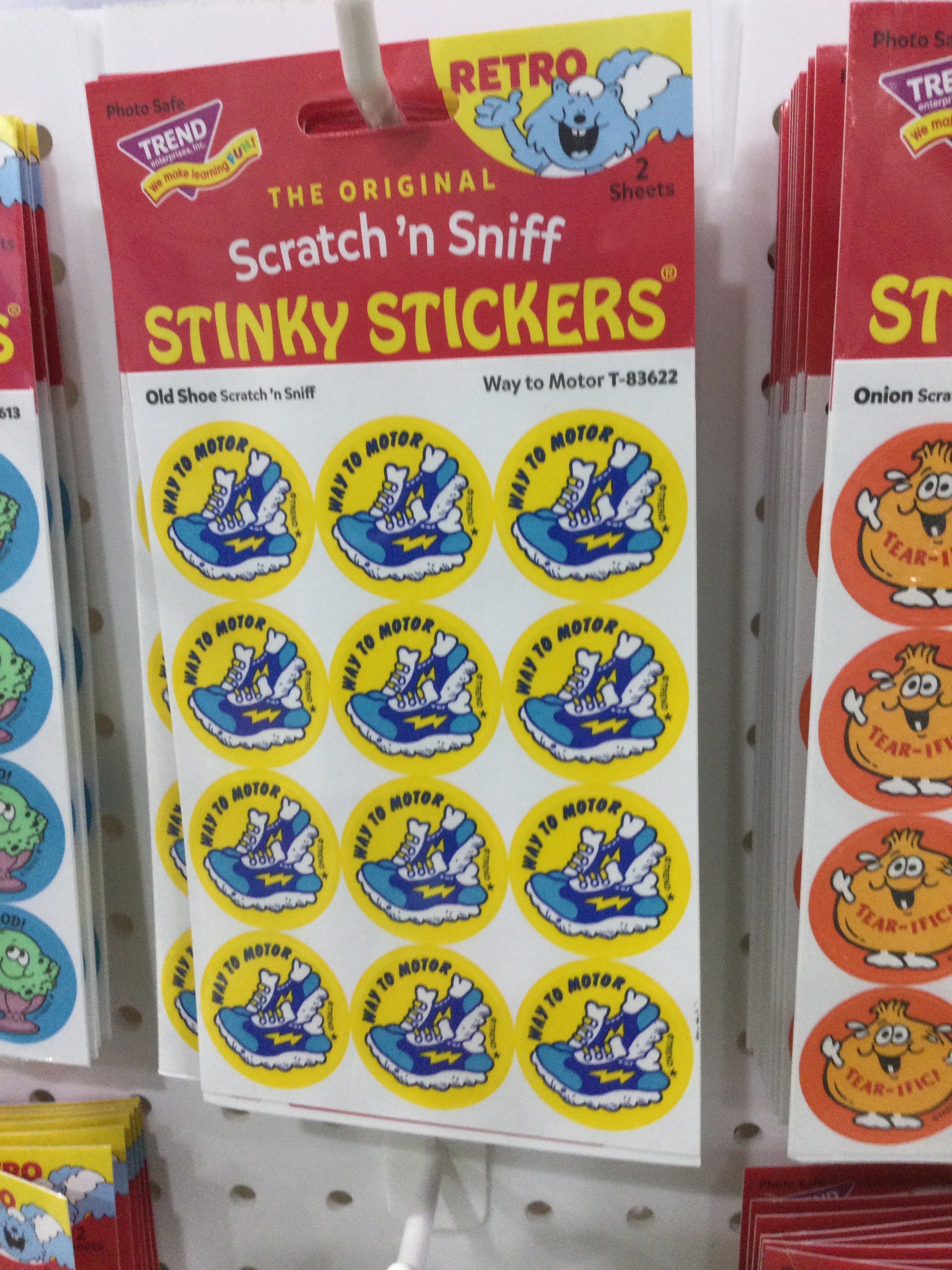 SCRATCH N SNIFF STINKY STICKERS - OLD SHOE