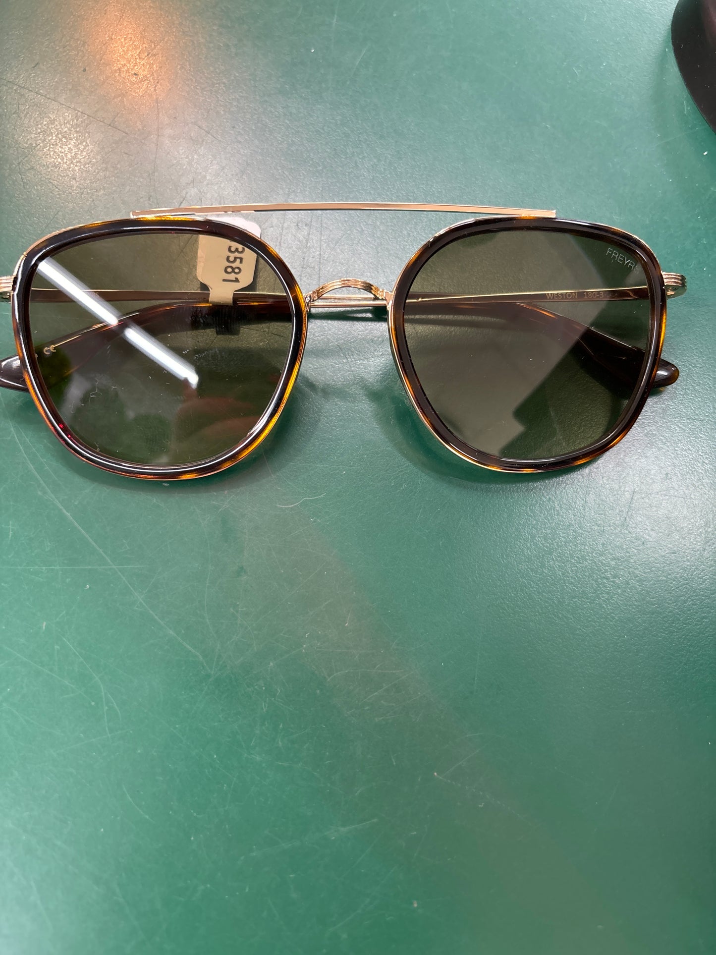 FREYRS SUNGLASSES- WESTON- TORTOISE/GREEN