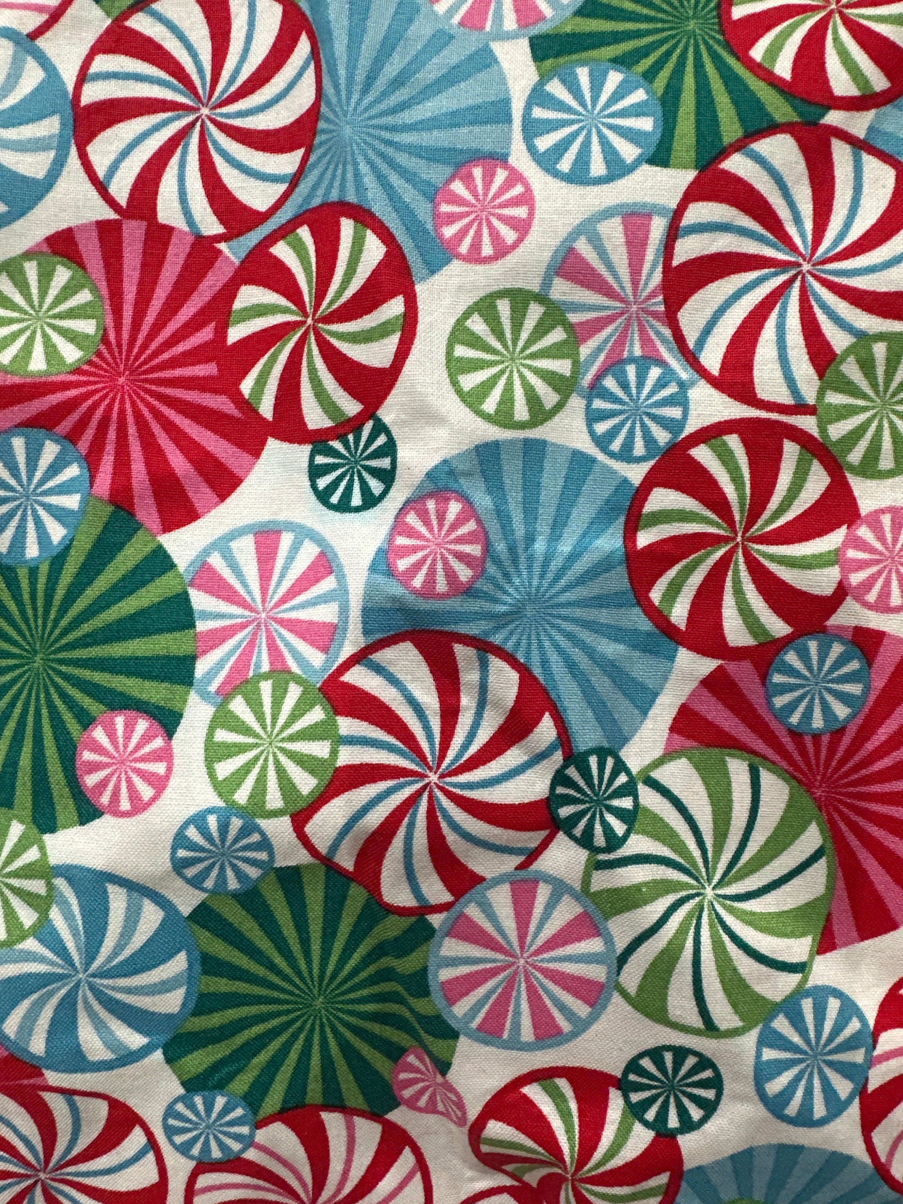 Blue Multi Peppermint Wreath Scarf