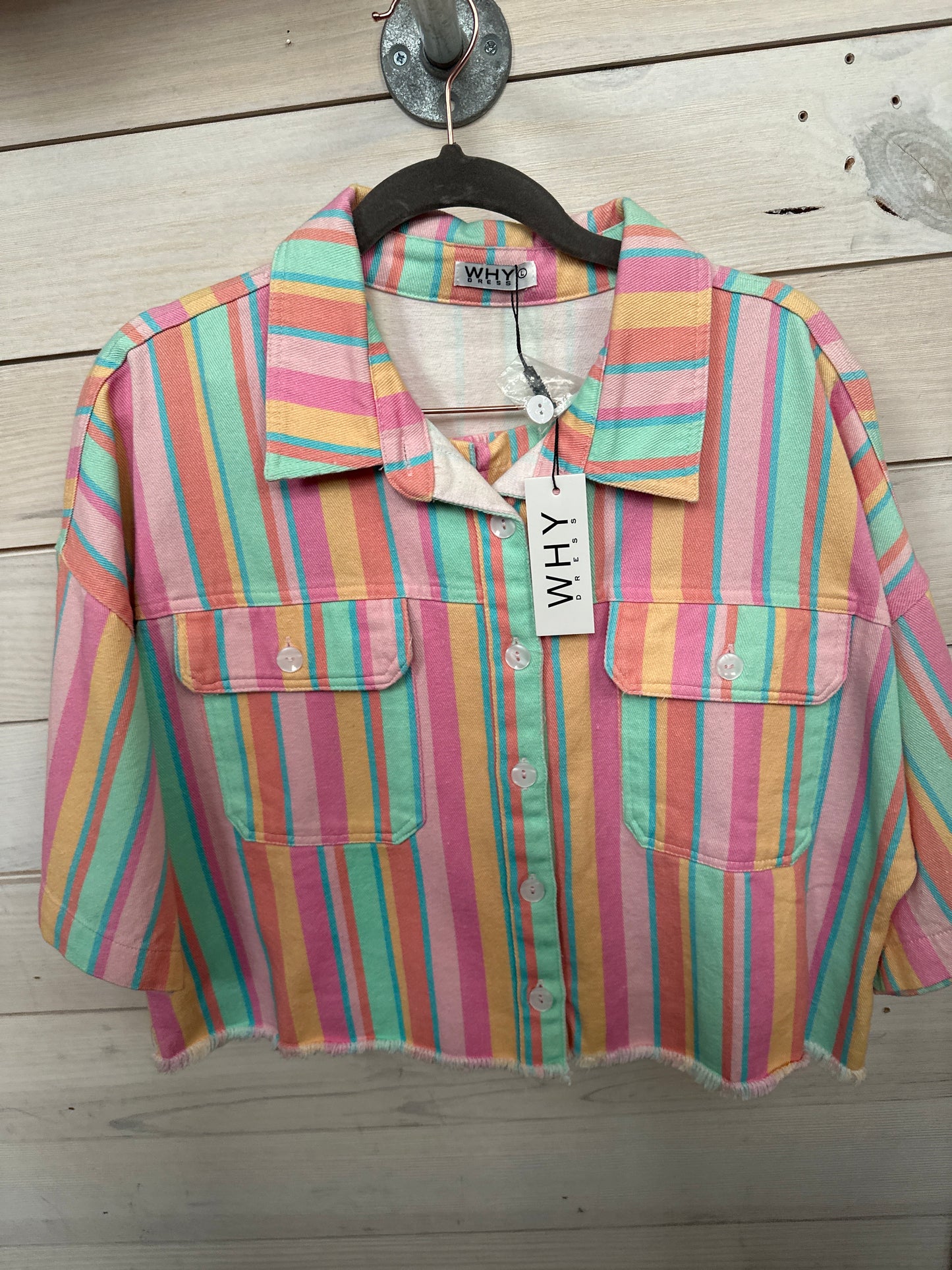 MULTICOLOR STRIPE 2PC SHORT SET