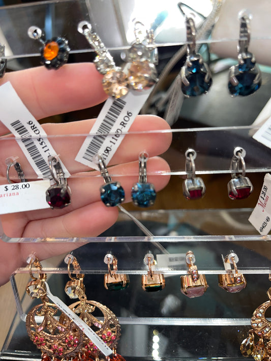 BLUE GREEN HANGING STUDS