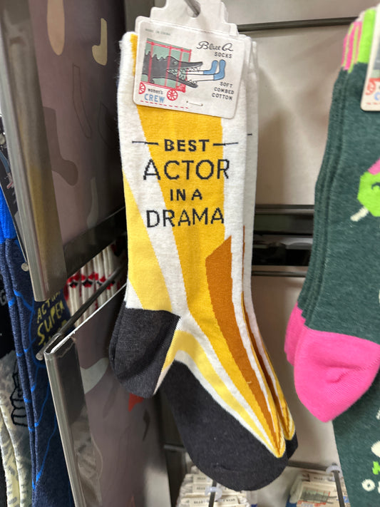 WOMENS CREW SOCKS - BEST ACTOR IN A DRAMA