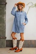 DENIM SNAP DOWN DRESS