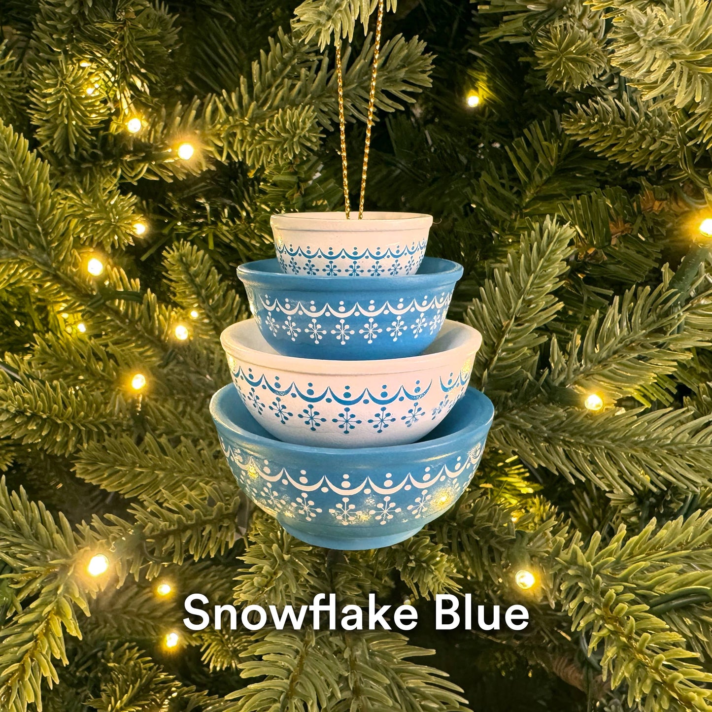 MINI PYREX-INSPIRED BOWL ORNAMENT - RETRO CHRISTMAS DECOR