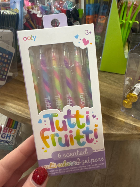 TUTTI FRUITTI SCENTED GEL PENS 6PK