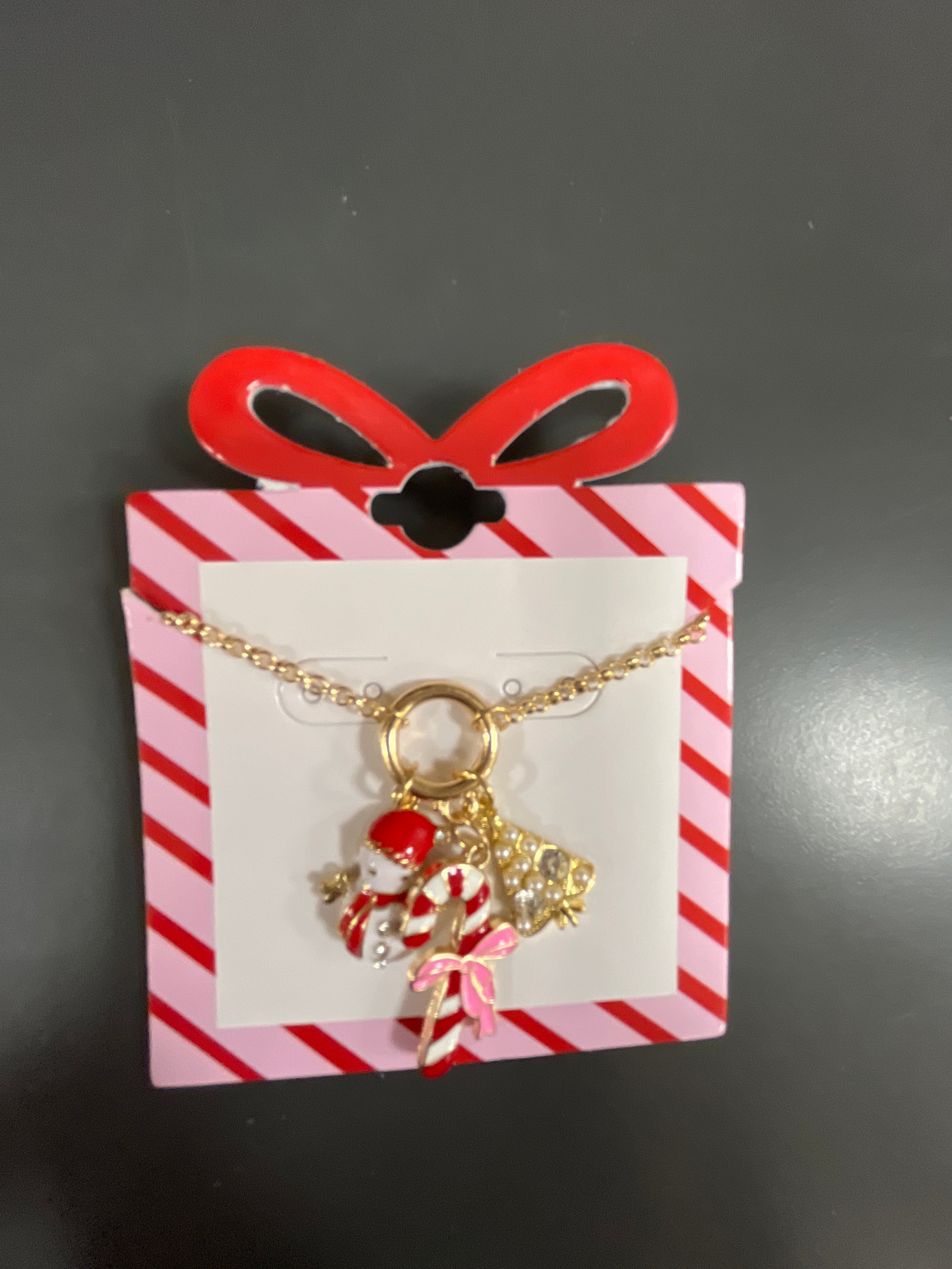 CHRISTMAS THEME CHARM NECKLACE