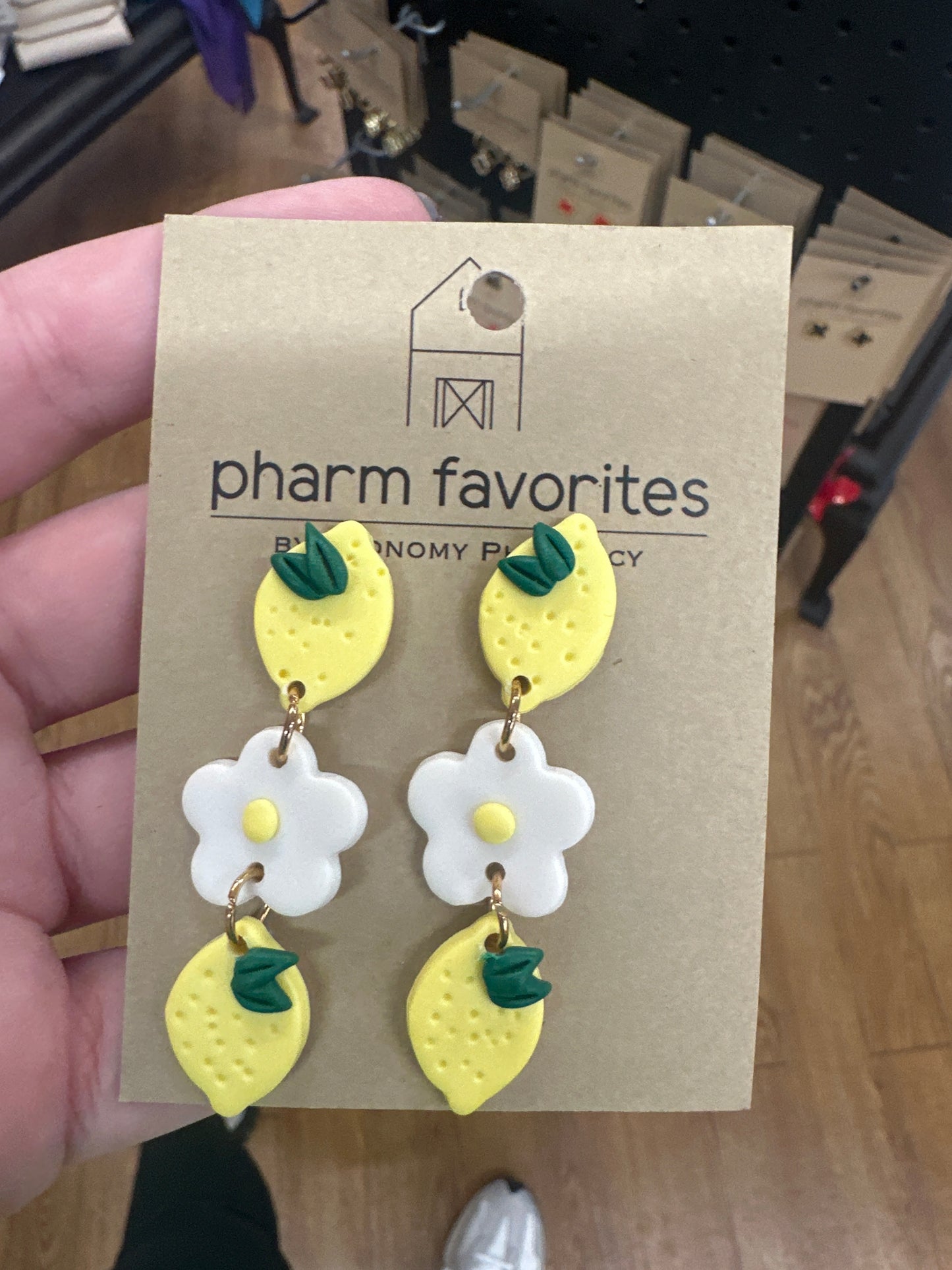 LEMON AND DAISY CLAY EARRINGS