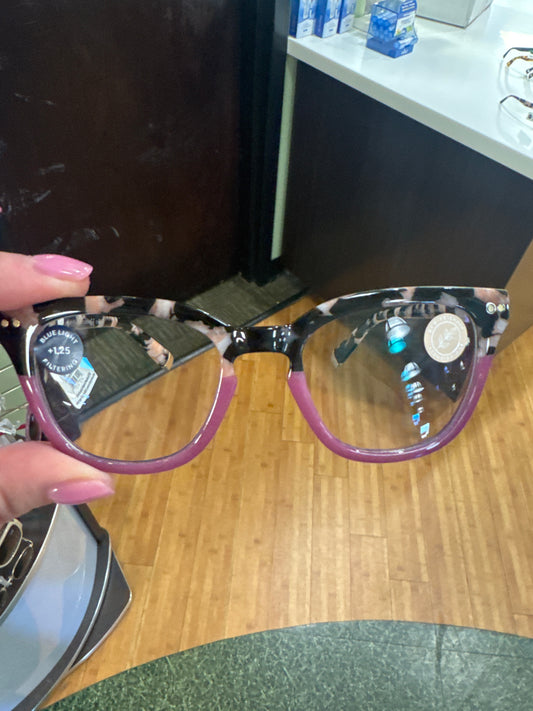 FAYE - BLACK MARBLE/PINK - +1.25