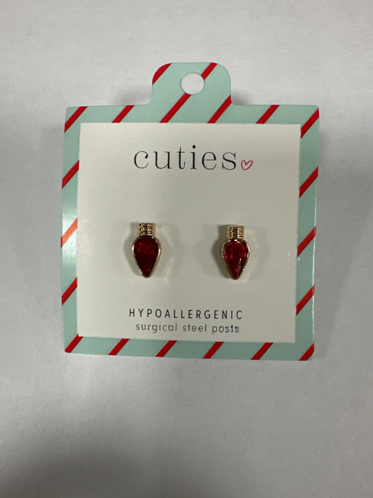 RED CHRISTMAS BULBS EARRINGS