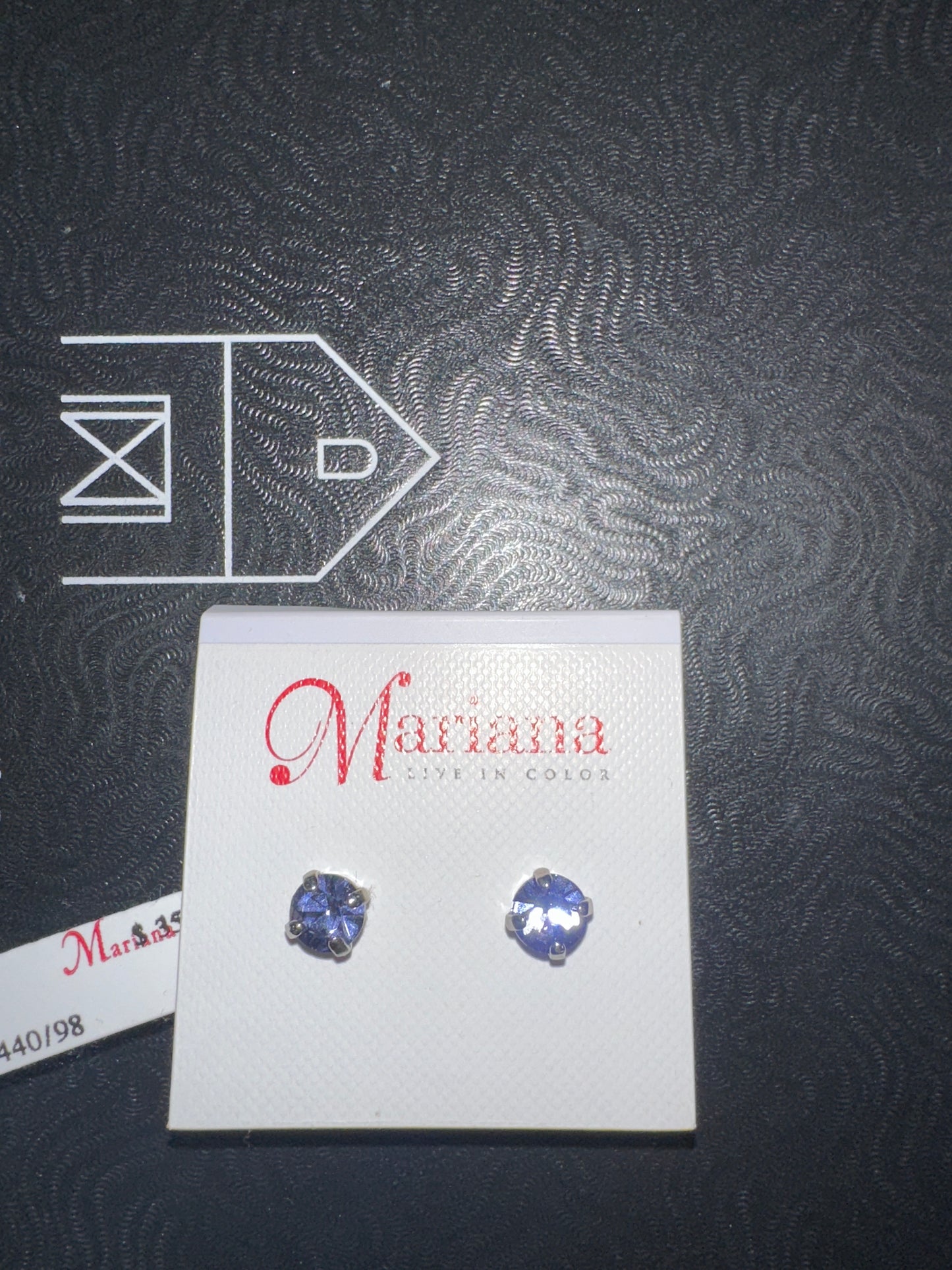 MARIANA EARRINGS - SLVR - LILAC CRYSTAL STUDS